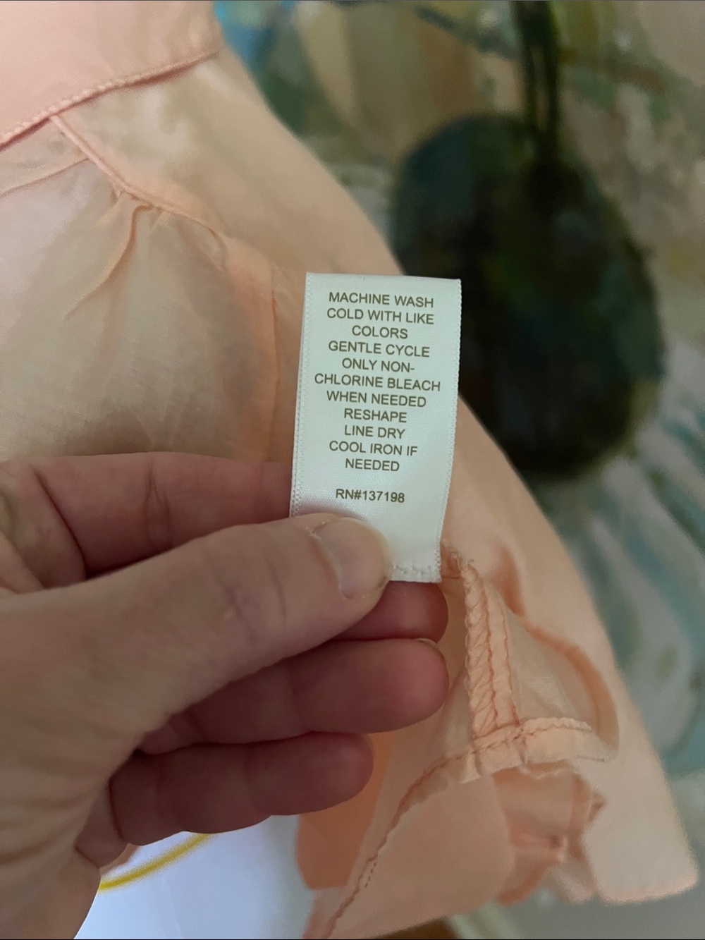 HOUSE OF HARLOW 1960 - Button Down Cropped Blouse peach - small - Picture 15 of 16
